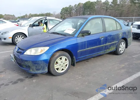 2005 Honda Civic Vp из США, поврежденный, VIN 1HGES16345L026342